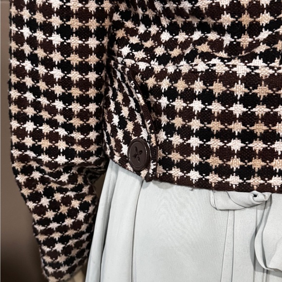 Paris Hilton Women's Houndstooth Jacket Medium Black Double-Breasted - Picture 6 of 15